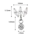 Титановая Cерьга Marquise Bezel