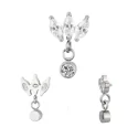 Титановая Cерьга Marquise Bezel