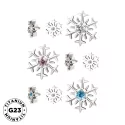 Титановая Cерьга Snowflake Shape