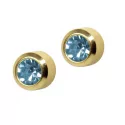 Studex March Aquamarine Bezel Auskars