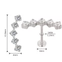Titanium Ring Tips 5 Prong Zirconia Bezel