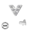 Титановая Cерьга V Shape