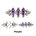 Titāna Auskaru Uzgaļi Tri Bead Bezel