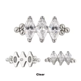 Titanium Ring Tri Bead Bezel