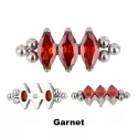 Titāna Auskaru Uzgaļi Tri Bead Bezel