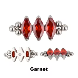 Titāna Auskaru Uzgaļi Tri Bead Bezel