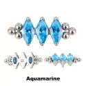 Tитановые наконечники для сережек Tri Bead Bezel Tитановые наконечники для сережек Tri Bead Bezel