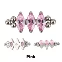 Titāna Auskaru Uzgaļi Tri Bead Bezel