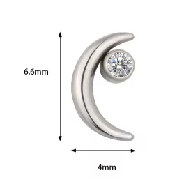 Титановая Cерьга Moon Bezel