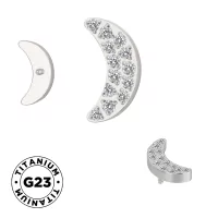 Титановая Cерьга Moon Bezel