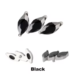Titāna Auskaru Uzgaļi 3 Prong Curved Fan