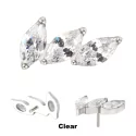 Titanium Ring Tips 3 Prong Curved Fan