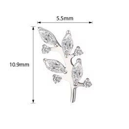 Титановая Cерьга Branch Shape
