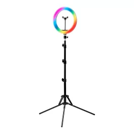Glow 10" 10W RGB Gredzenveida Lampa Ar Statīvu