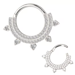 Titanium ring Spike Dangle