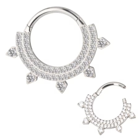 Titanium ring Spike Dangle