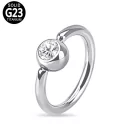 Titanium ring Spike Dangle