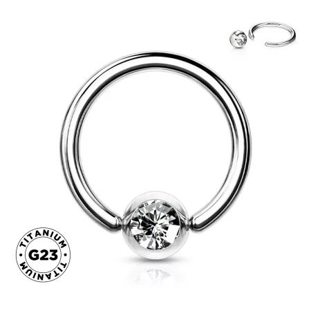 Titanium ring Spike Dangle