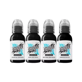 World Famous Ink Limitless Набор для тату-подкладки и растушевки (4x30мл)