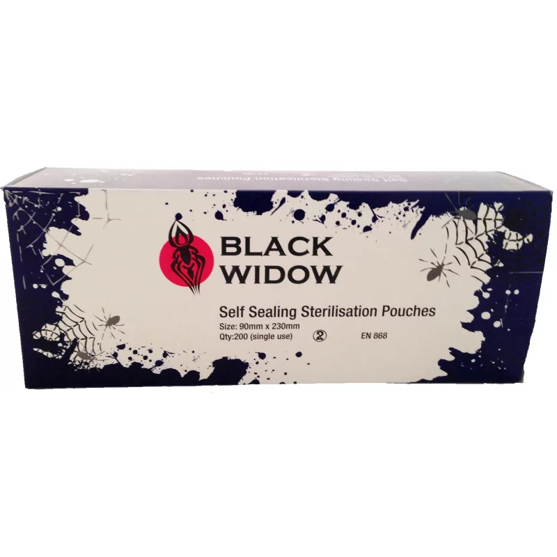 Black Widow Sterilisation Pouch 90x230mm (200pcs)