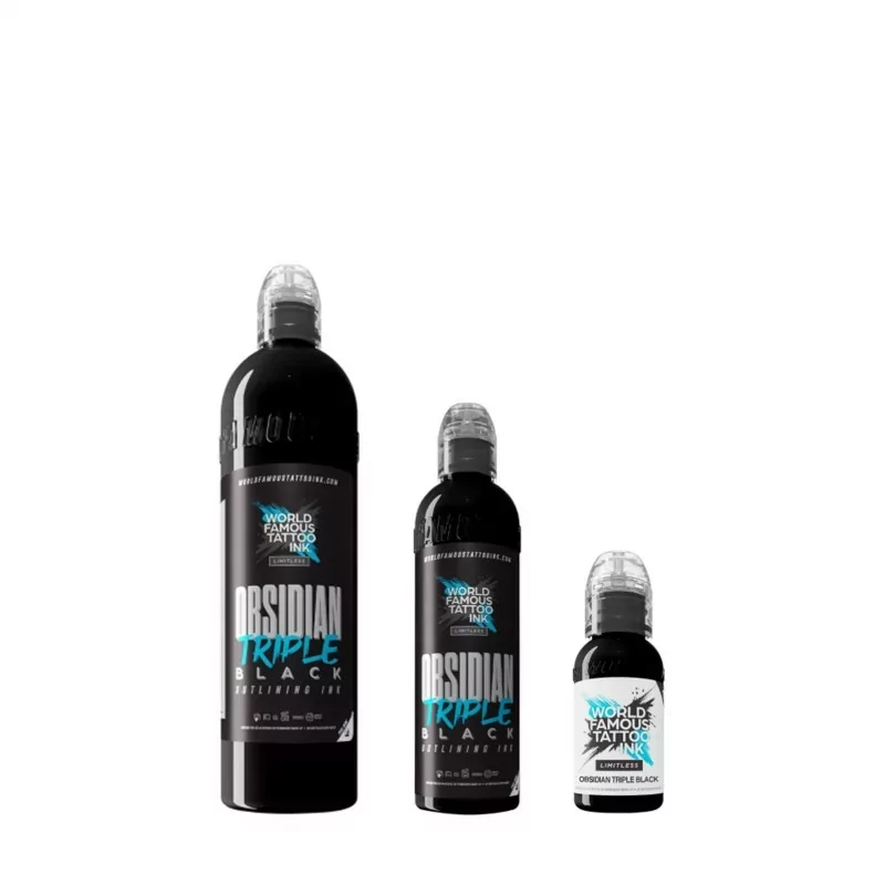 World Famous Ink Limitless Pigmentu Līnijas Triple Obsidian Outlining (30ml/120ml/240ml) REACH 2022 Approved