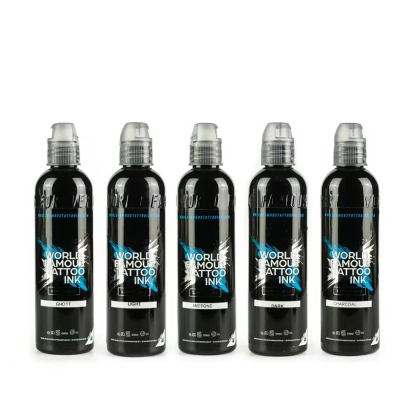 World Famous Ink Limitless Line Grey Shade Pigments (120ml)