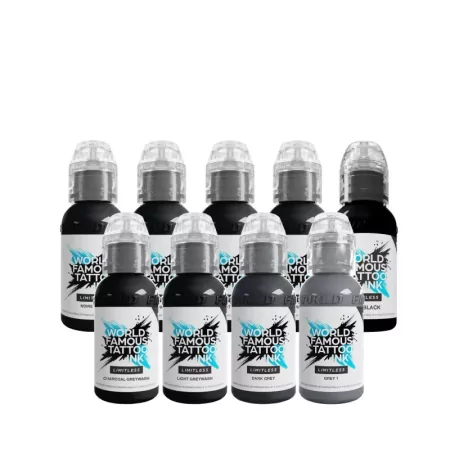 World Famous Ink Limitless Line Grey Shade Pigments (30ml)