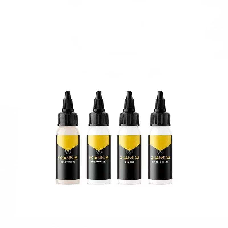 Quantum Tattoo Gold Label White Shade Pigments (20ml/30ml/120ml) REACH Approved