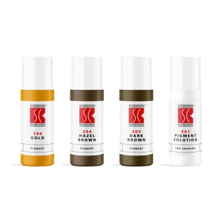 Swiss Color Eyebrow Pigmentu Komplekts (4x5ml) Swiss Color Eyebrow Pigmentu Komplekts (4x5ml)