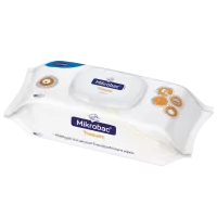 Салфетки для дезинфекции поверхностей без спирта, Mikrobac Tissues (18 х 20 см)