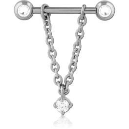 Krūtsgala Pīrsinga Auskars Zirconia Chain
