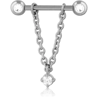 Серьга для пирсинга Cосков Zirconia Chain