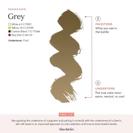 Tina Davies I ❤️ INK Uzacīm Pigmneti – 1 Grey LUXE (15ml)
