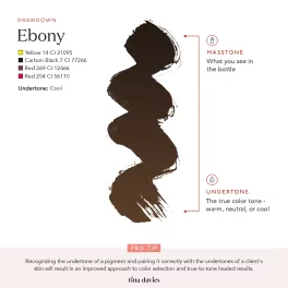 Tina Davies I ❤️ INK Uzacīm Pigmneti – 6 Ebony LUXE (15ml)