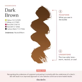 Tina Davies I ❤️ INK Brow Pigments – 4 Dark Brown LUXE (15ml)
