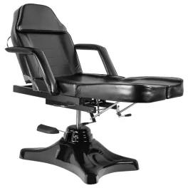 Hydraulic Cosmetic Chair with Footrest (Black/White)