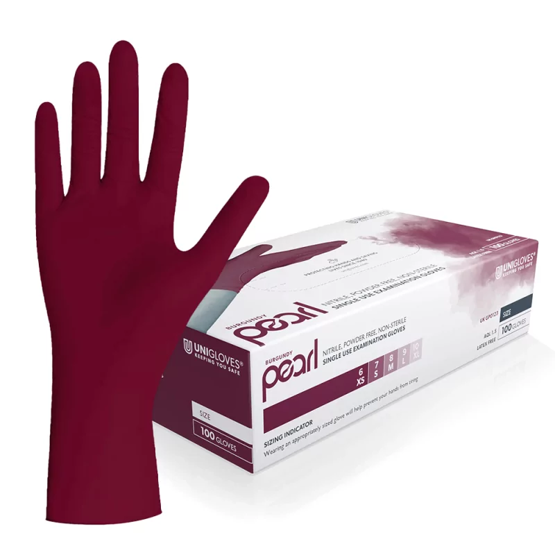 Unigloves Burgundy Pearl Нитриловые перчатки