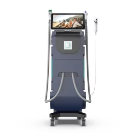 Diode Laser Hair Removal Machine with Two Handles + Skin Analysis (Dark blue, White)