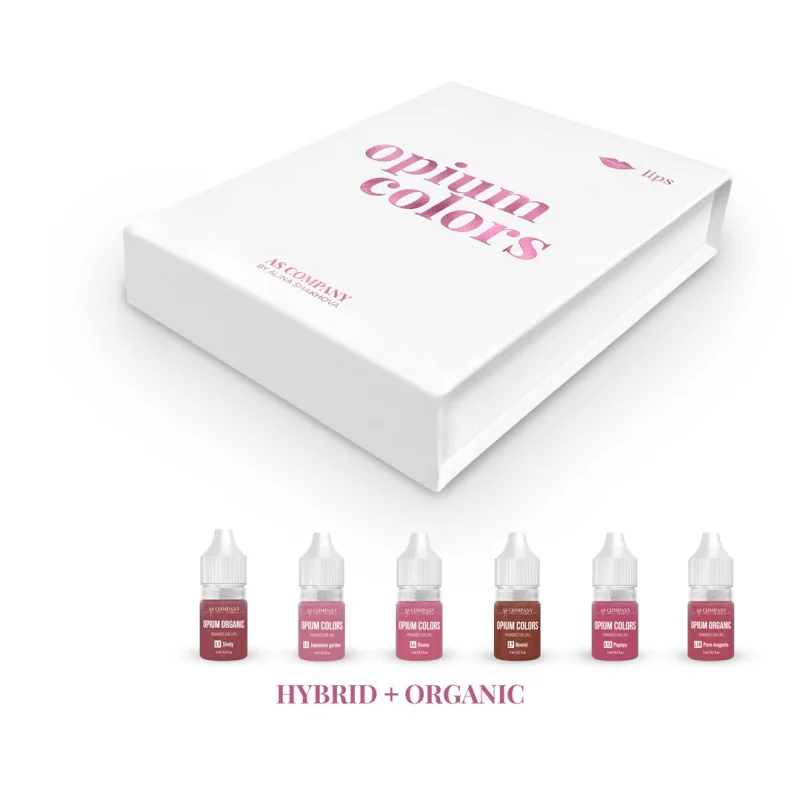 AS COMPANY Opium Colors Hybrid + Organic Lip Set (6x6ml)