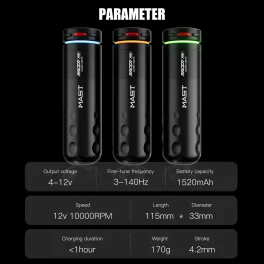 Mast Racer Pro Pink Bezvadu tetovēšanas mašīna (4.2mm gājiens)