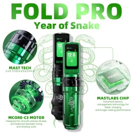 Mast Dragonhawk Fold Pro Year Of The Snake Edition Wireless Tattoo Machine