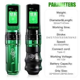 Mast Dragonhawk Fold Pro Year Of The Snake Edition Wireless Tattoo Machine