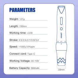 Mast P60 PMU And Tattoo Wireless Machine Pen