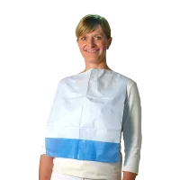 UNIGLOVES disposable Bibs with collecting blue PE pocket (50pcs)